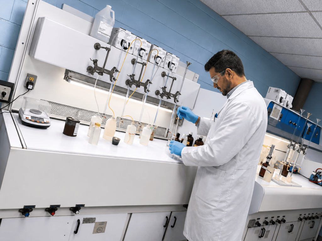 Chemistry Lab with Man c Groupe Altech